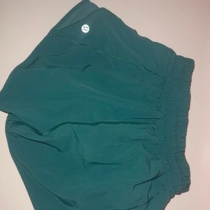 Teal Lagoon Lululemon Hotty Hot shorts size 0 Tall